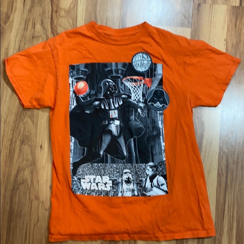 🔥🔥🔥Star Wars Darth Vader Basketball Tee Orange
